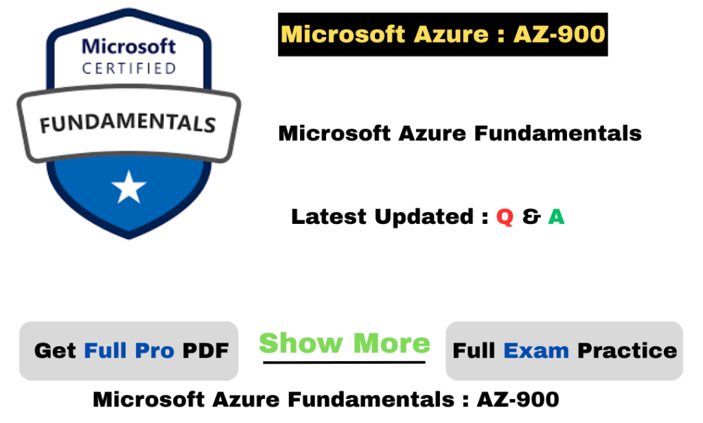 Microsoft Azure Fundamentals : AZ-900